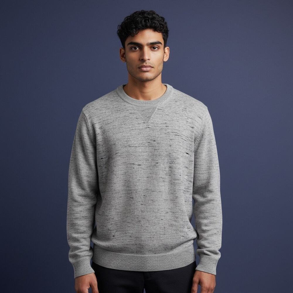 Todd Snyder Men’s Large Cotton Cashmere Flecked Crewneck Sweater